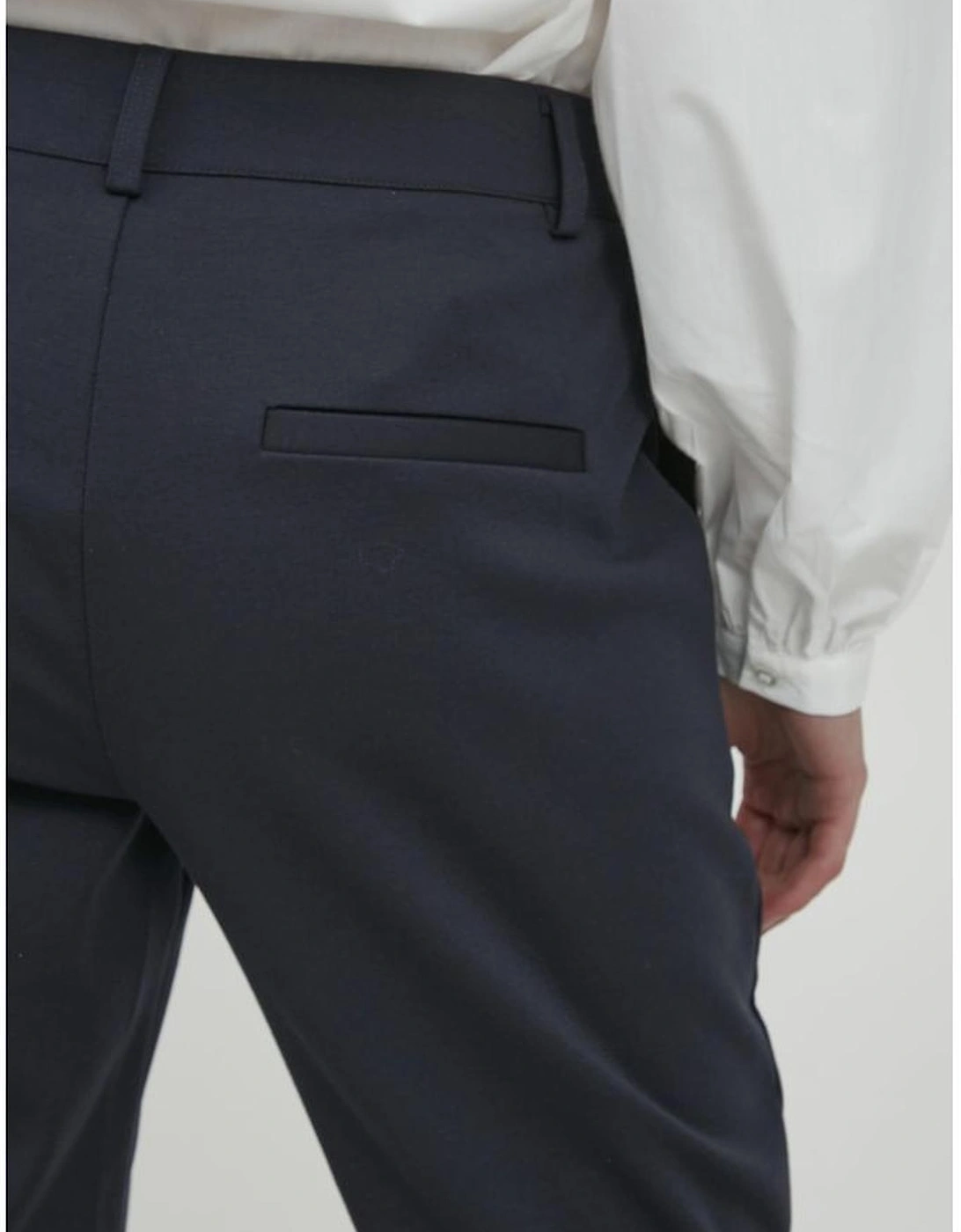 Womens Recycled Polyester Cigarette Pants - Blue Jeans
