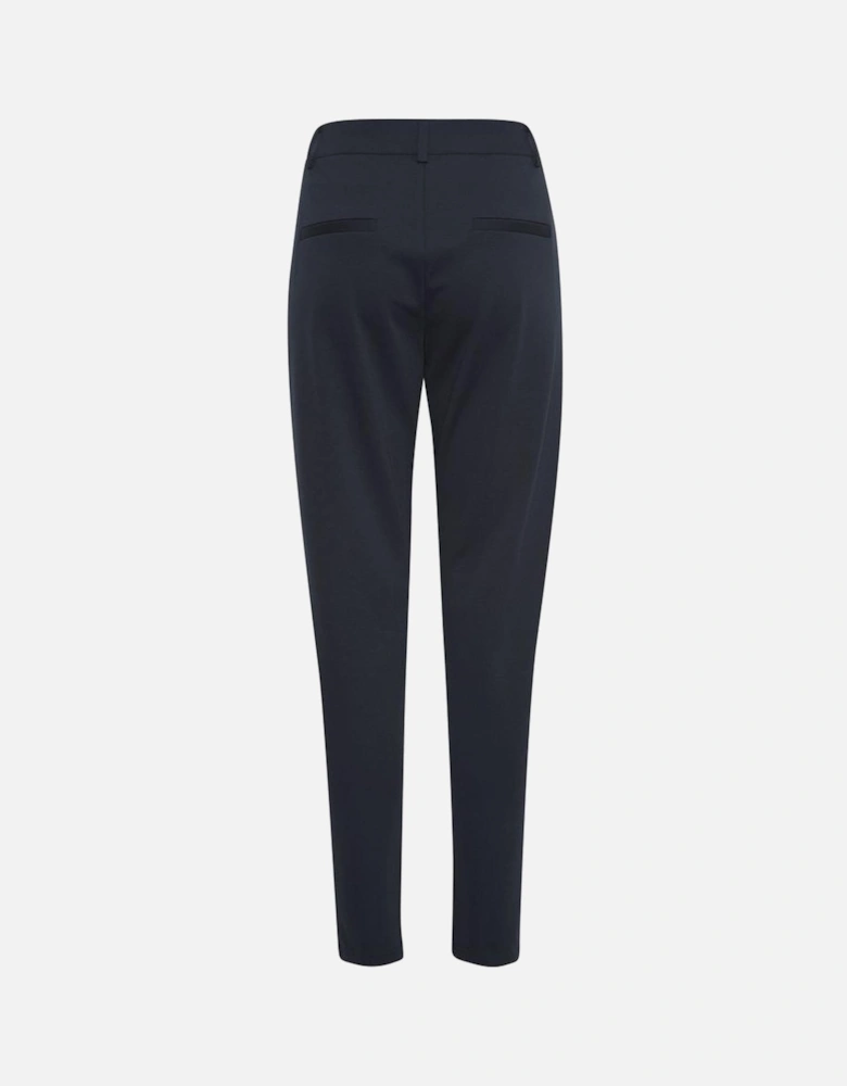 Womens Recycled Polyester Cigarette Pants - Blue Jeans
