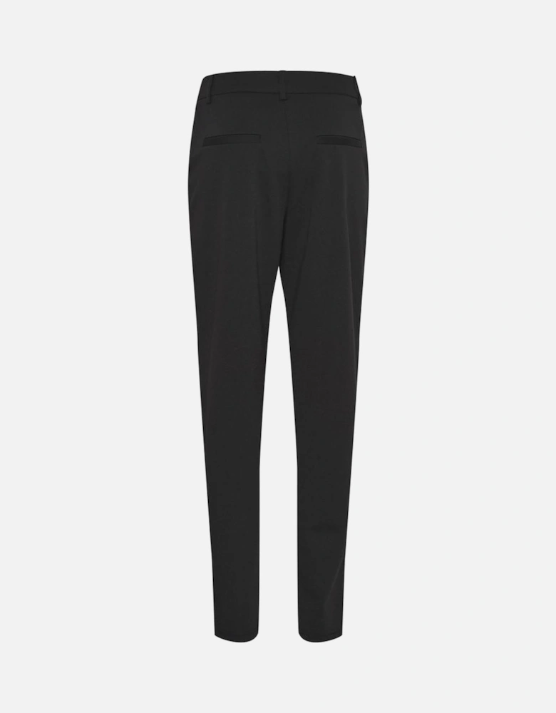 Cigarette Pants with Recycled Polyester Blend Women - Black Jeans