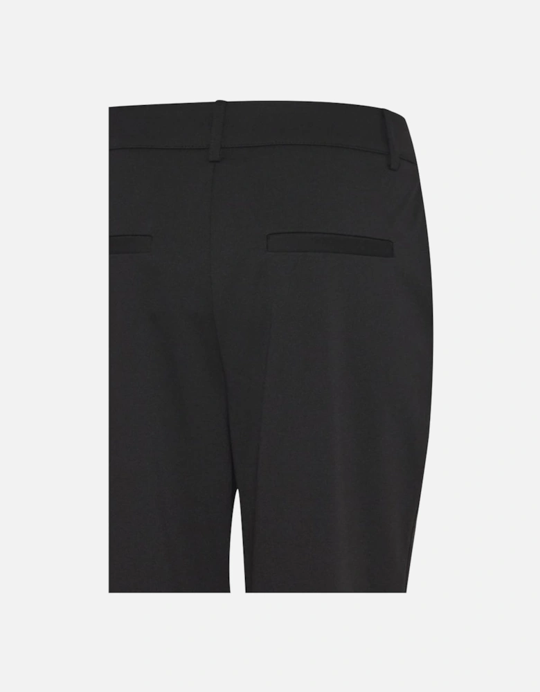 Cigarette Pants with Recycled Polyester Blend Women - Black Jeans