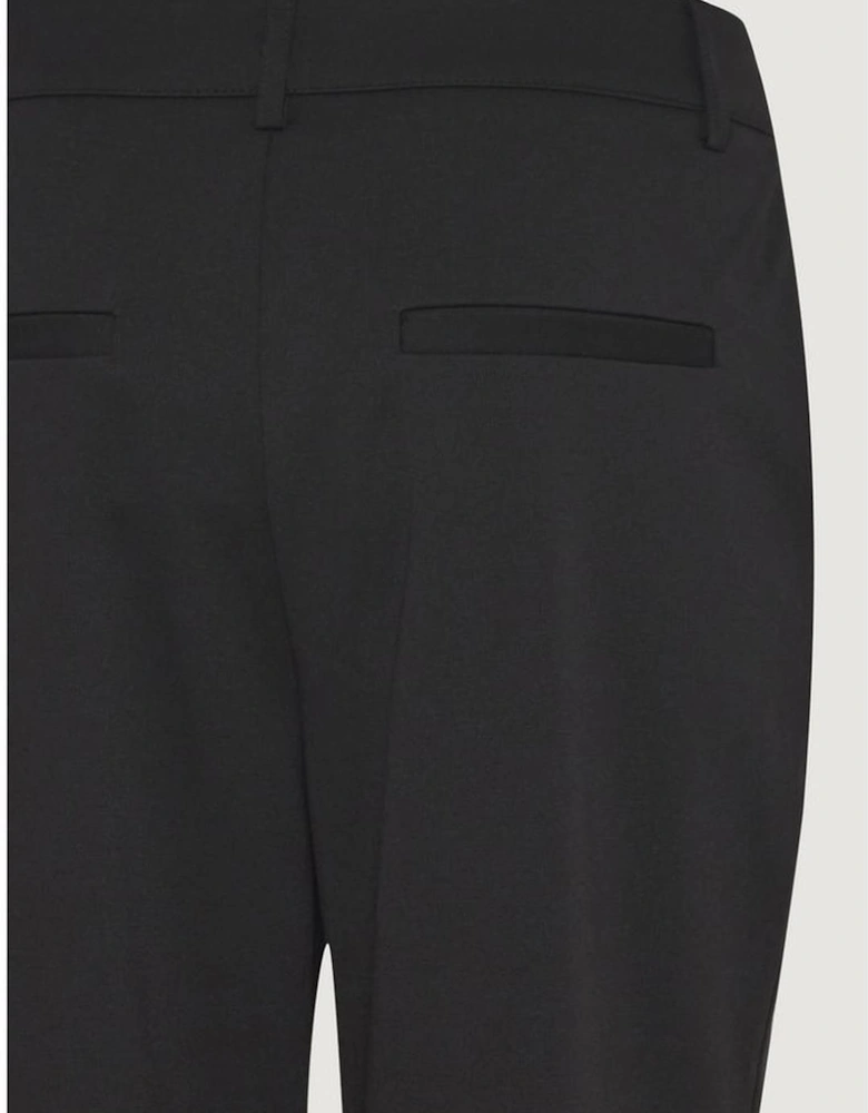 Cigarette Pants with Recycled Polyester Blend Women - Black Jeans