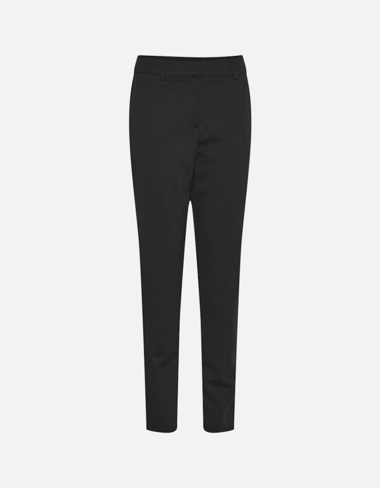 Cigarette Pants with Recycled Polyester Blend Women - Black Jeans