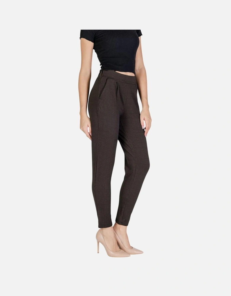 High-Waisted Tailored Trousers Women - Brown Jeans