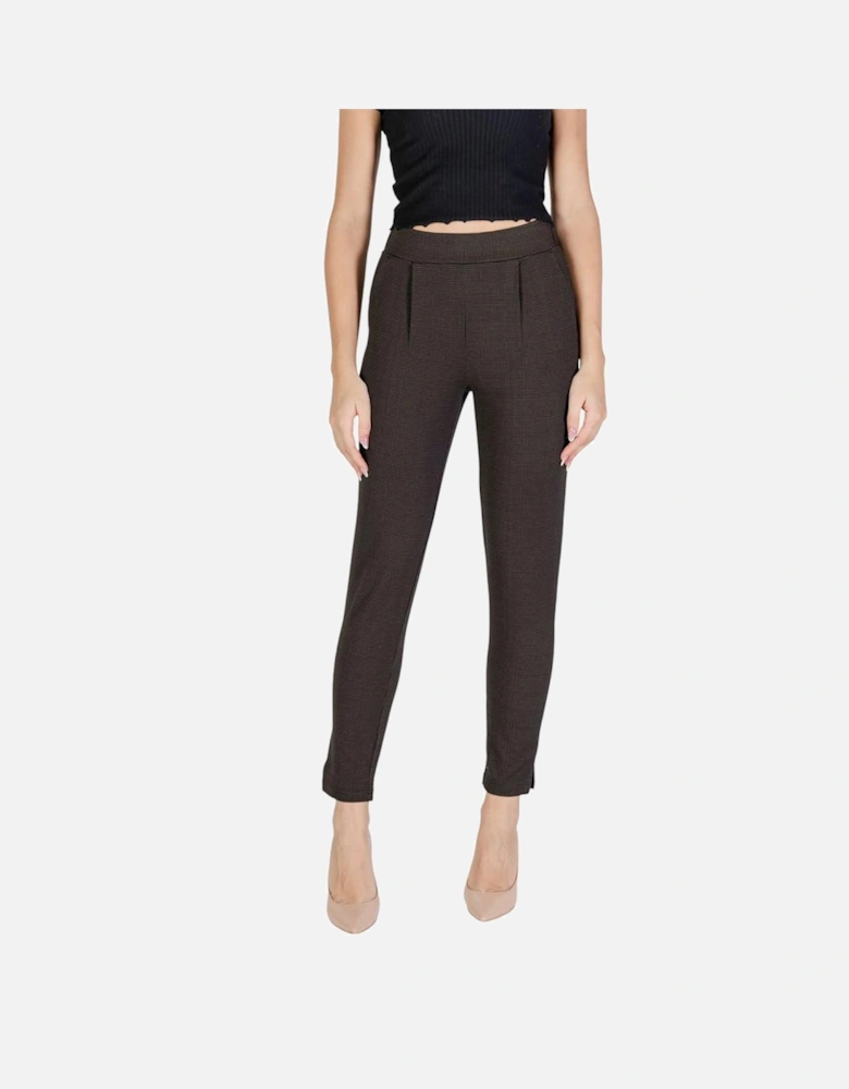 High-Waisted Tailored Trousers Women - Brown Jeans