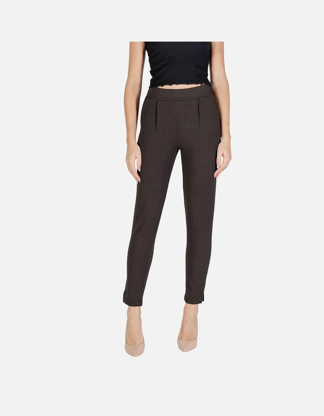 High-Waisted Tailored Trousers Women - Brown Jeans, 5 of 4