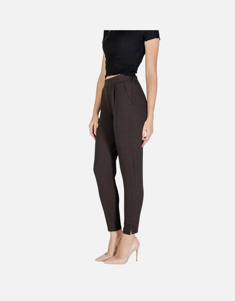 High-Waisted Tailored Trousers Women - Brown Jeans