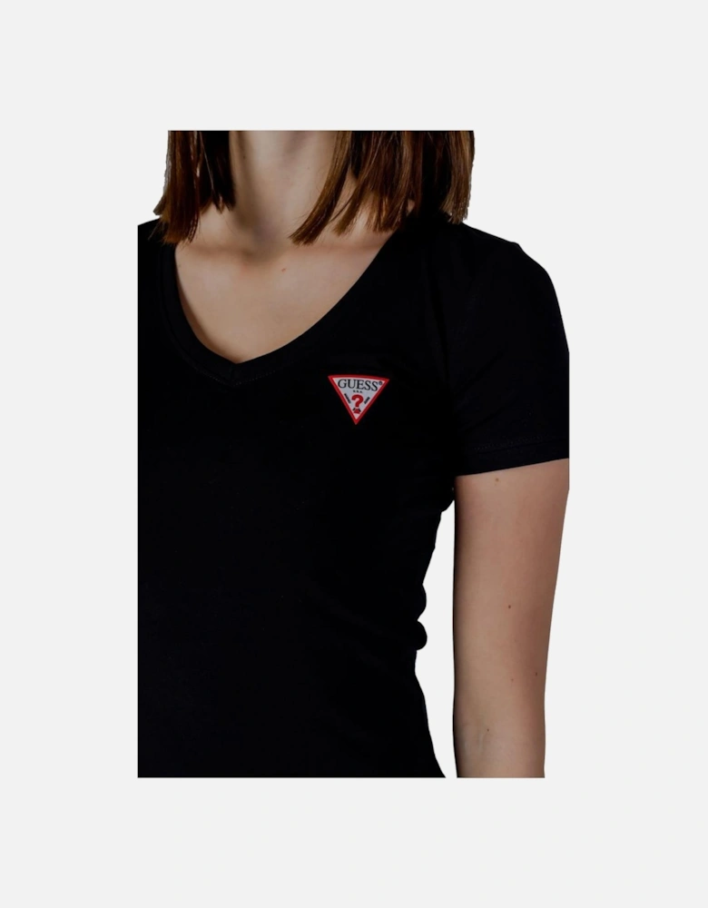 Graphic Print Cotton Blend T-Shirt Women - Black