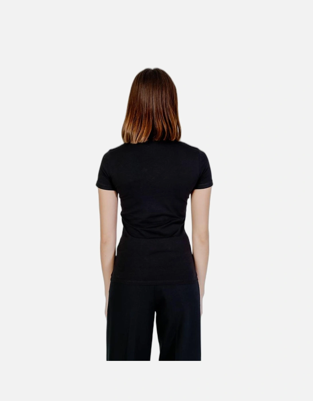 Graphic Print Cotton Blend T-Shirt Women - Black