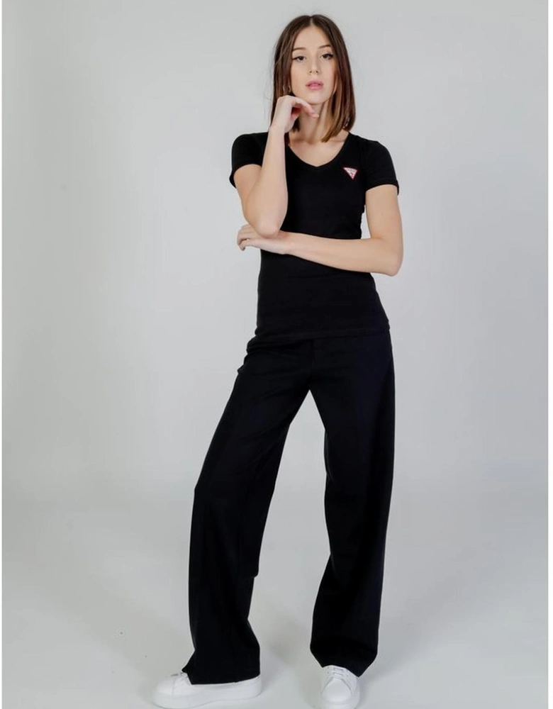 Graphic Print Cotton Blend T-Shirt Women - Black