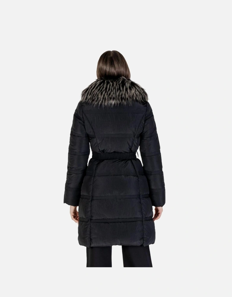 Quilted Hooded Puffer Jacket Women - Black Jackets