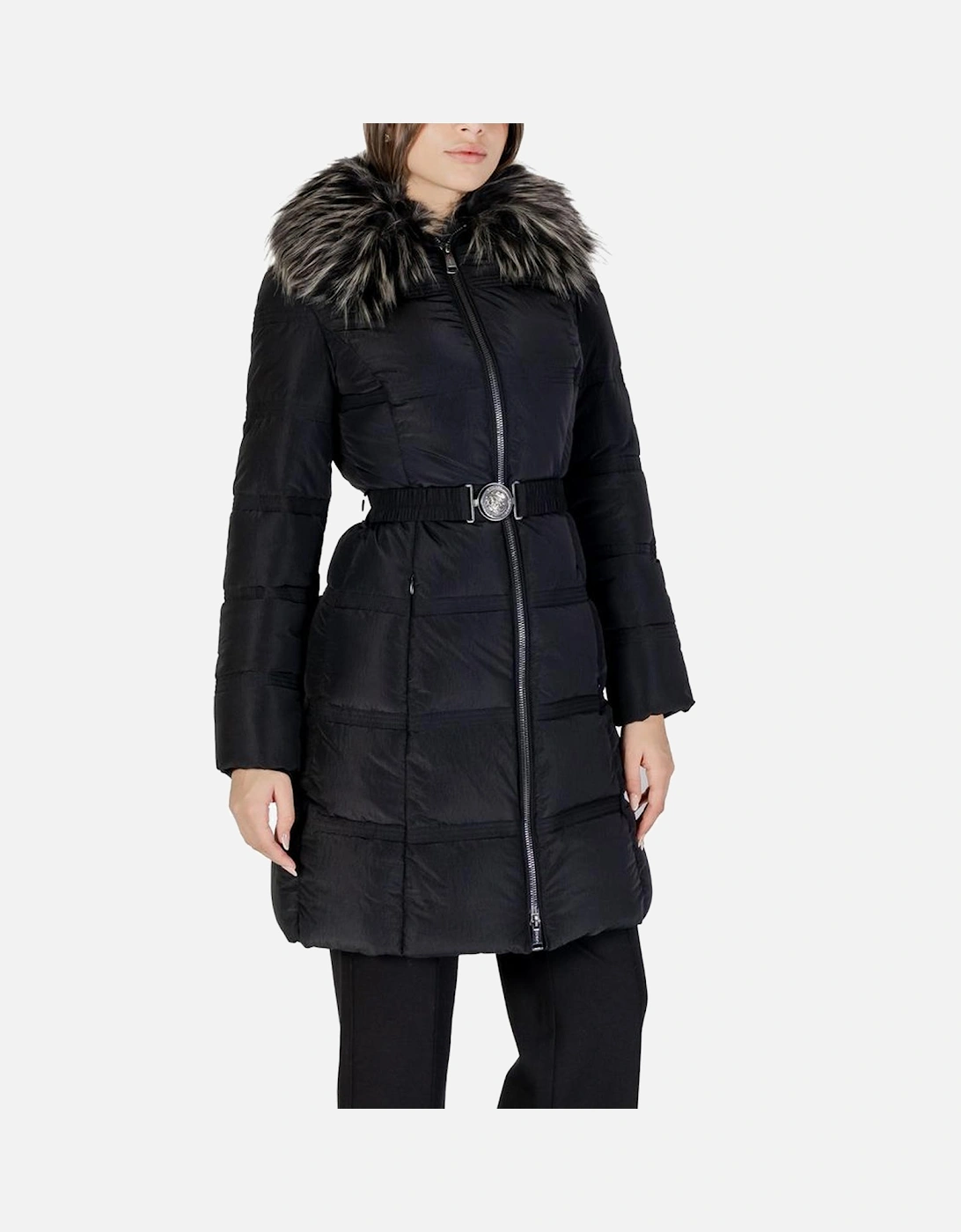 Quilted Hooded Puffer Jacket Women - Black Jackets