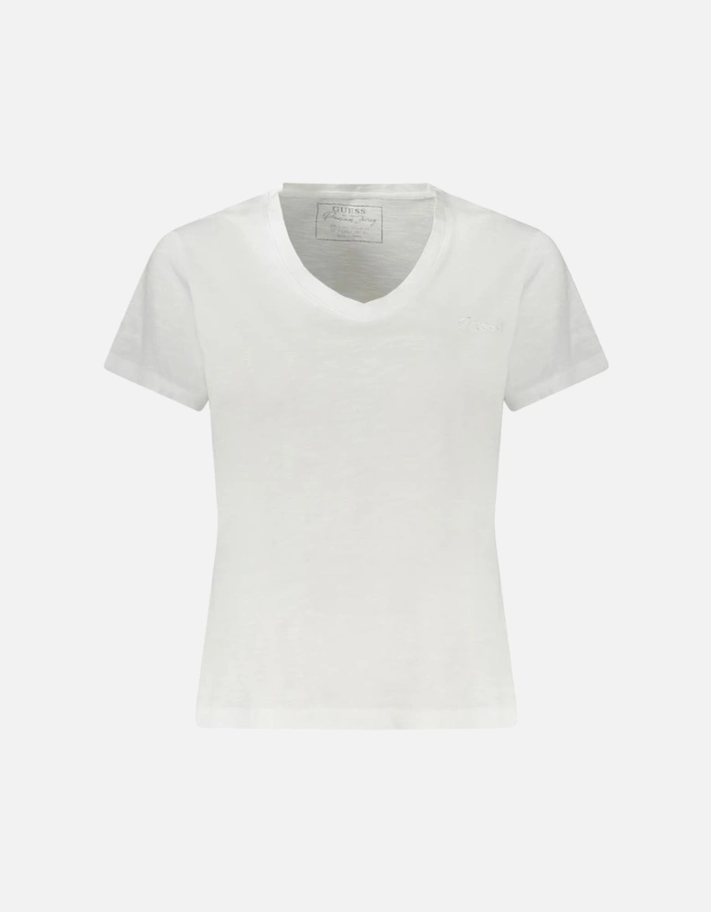 Leather High-Top Sneakers with Star Detailing Women - White T-Shirts