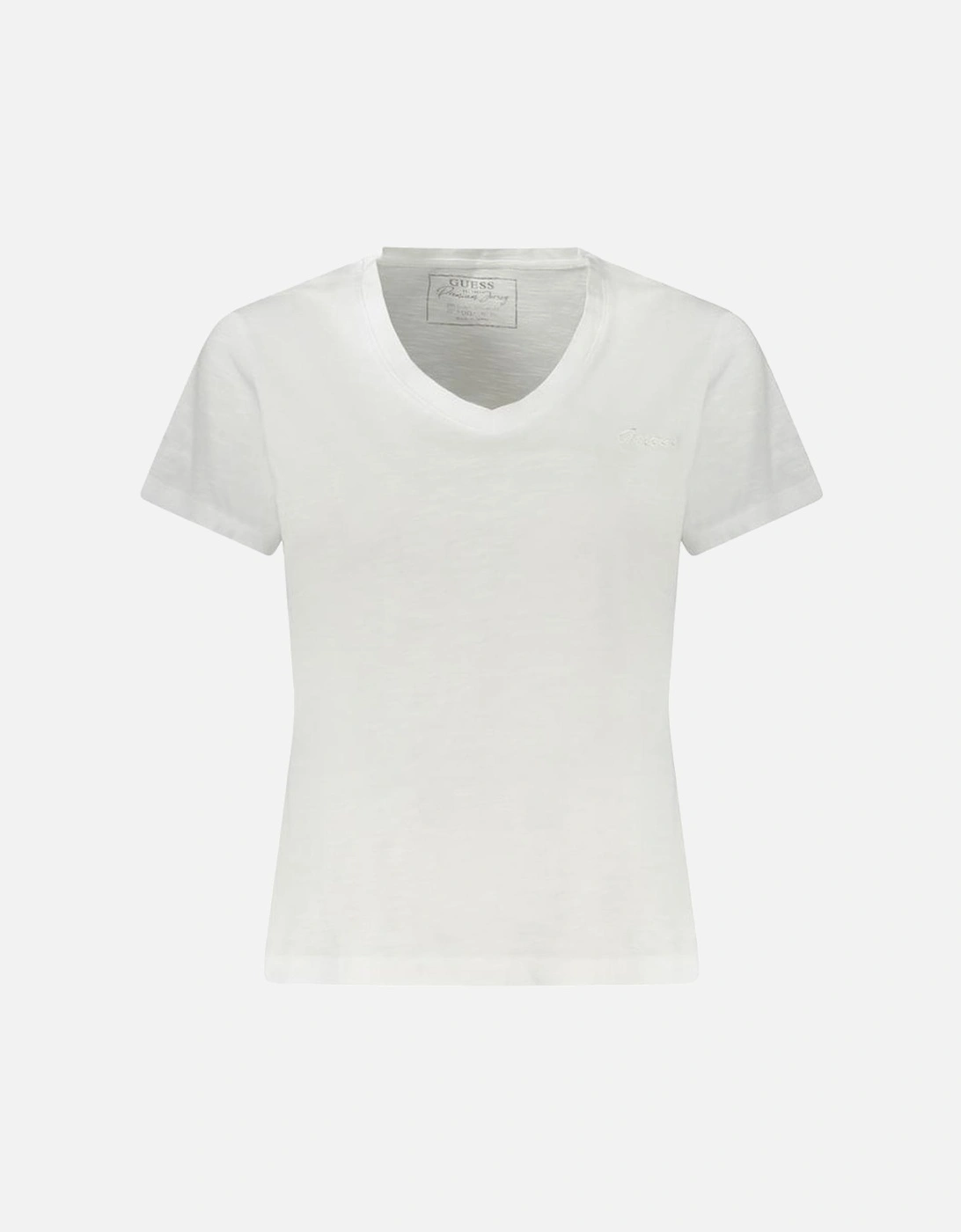 Leather High-Top Sneakers with Star Detailing Women - White T-Shirts, 3 of 2