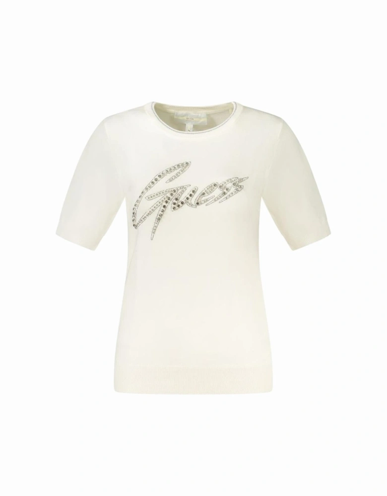 High-Waisted Straight-Leg Leather Pants Women - White Sweaters