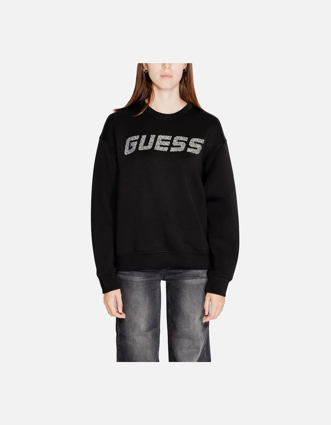 Viscose Blend Sweatshirt with Elastane Women - Black Sweaters, 6 of 5