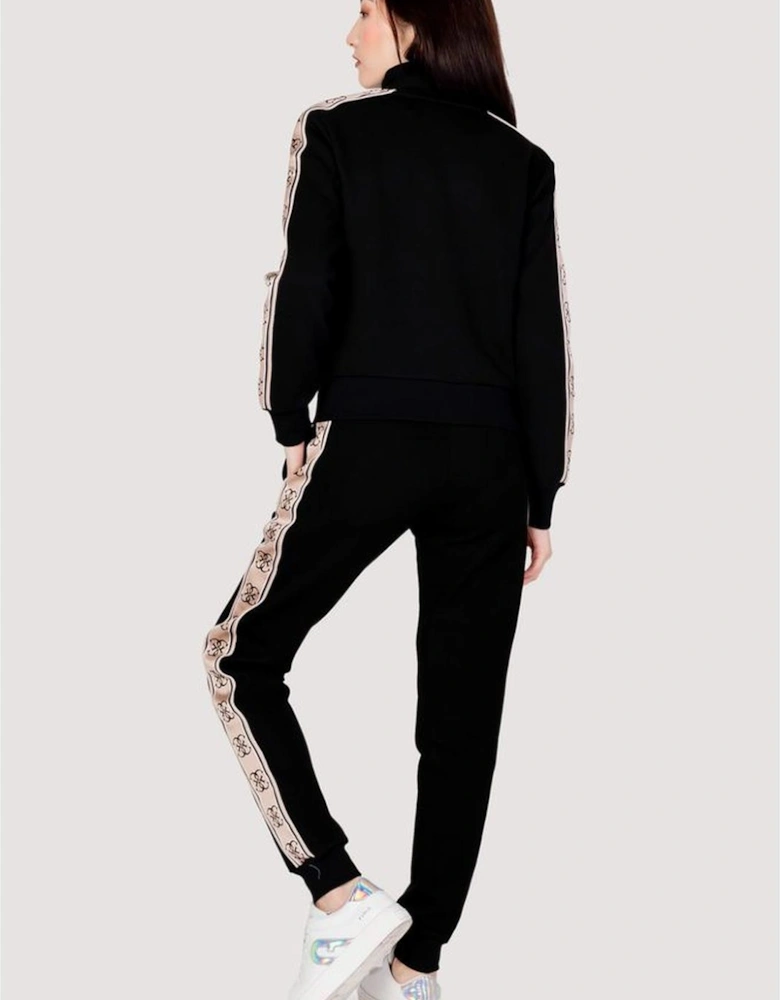 Womens Hoodless Cotton Sweatshirt - Black Sweaters