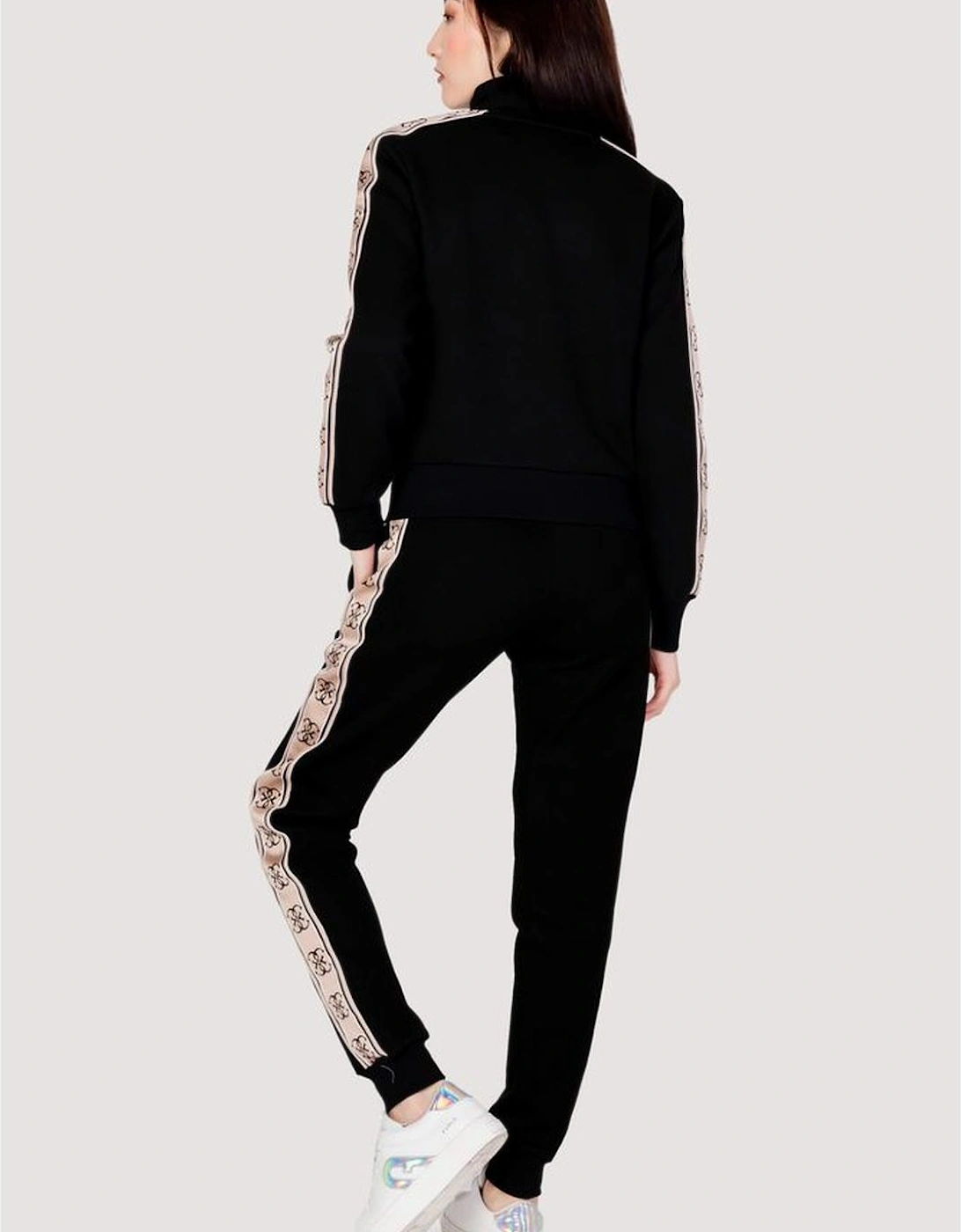 Womens Hoodless Cotton Sweatshirt - Black Sweaters