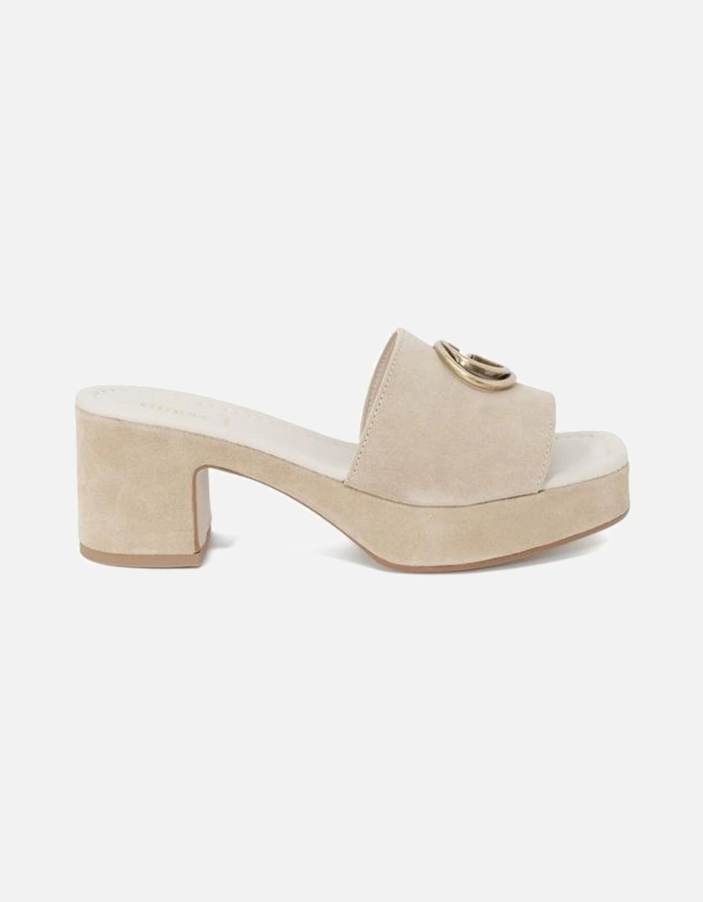 Beige Suede Pump Women