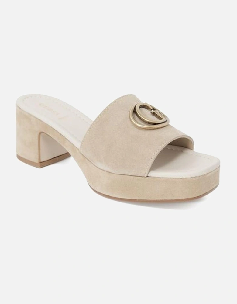Beige Suede Pump Women
