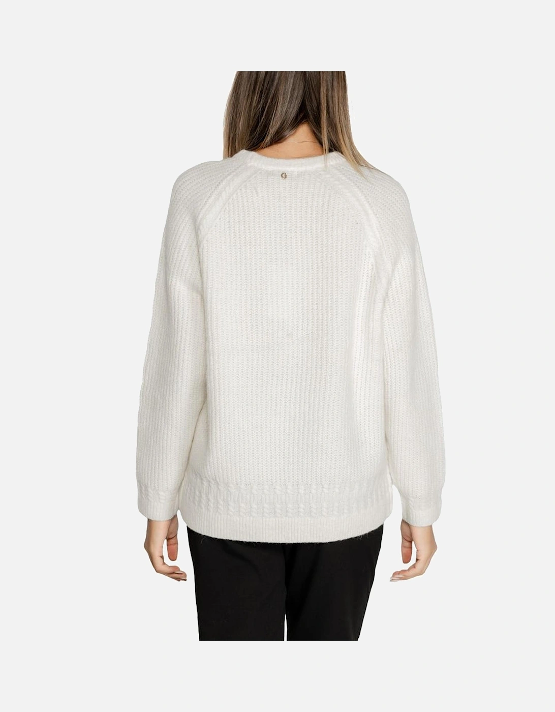 Womens Knitwear Blend Sweater - White