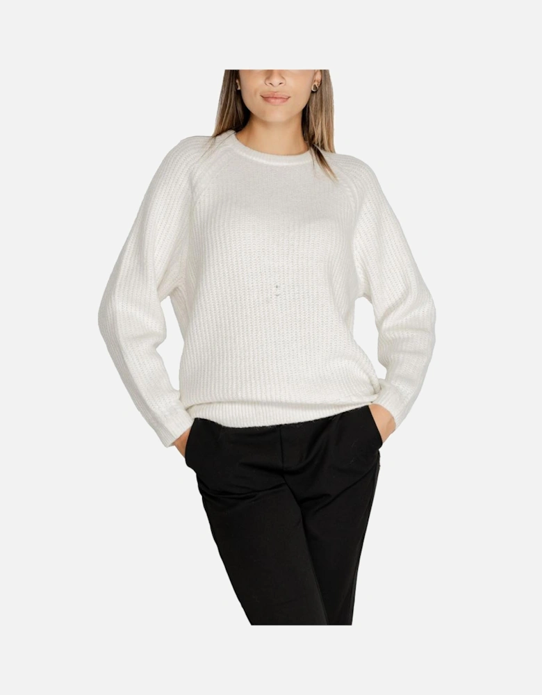 Womens Knitwear Blend Sweater - White