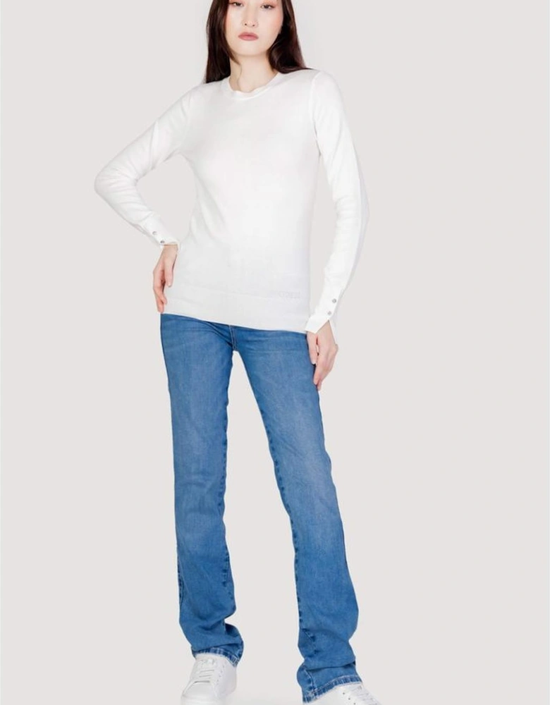Womens Cotton Jersey Top - White T-Shirts