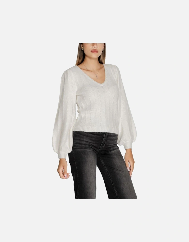 Knitwear Blend Sweater with Alpaca Women - White