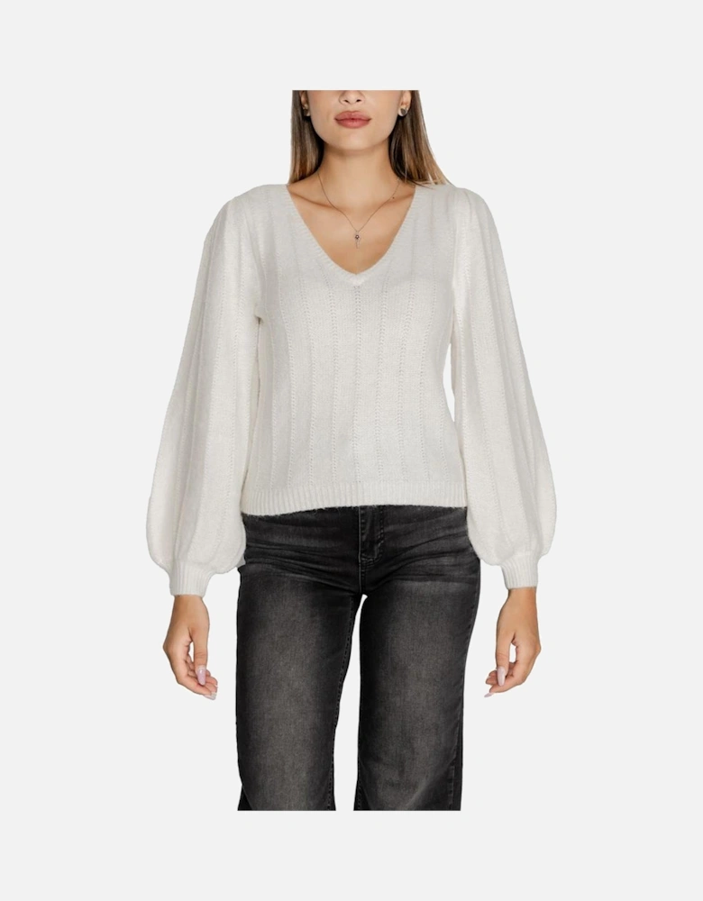 Knitwear Blend Sweater with Alpaca Women - White