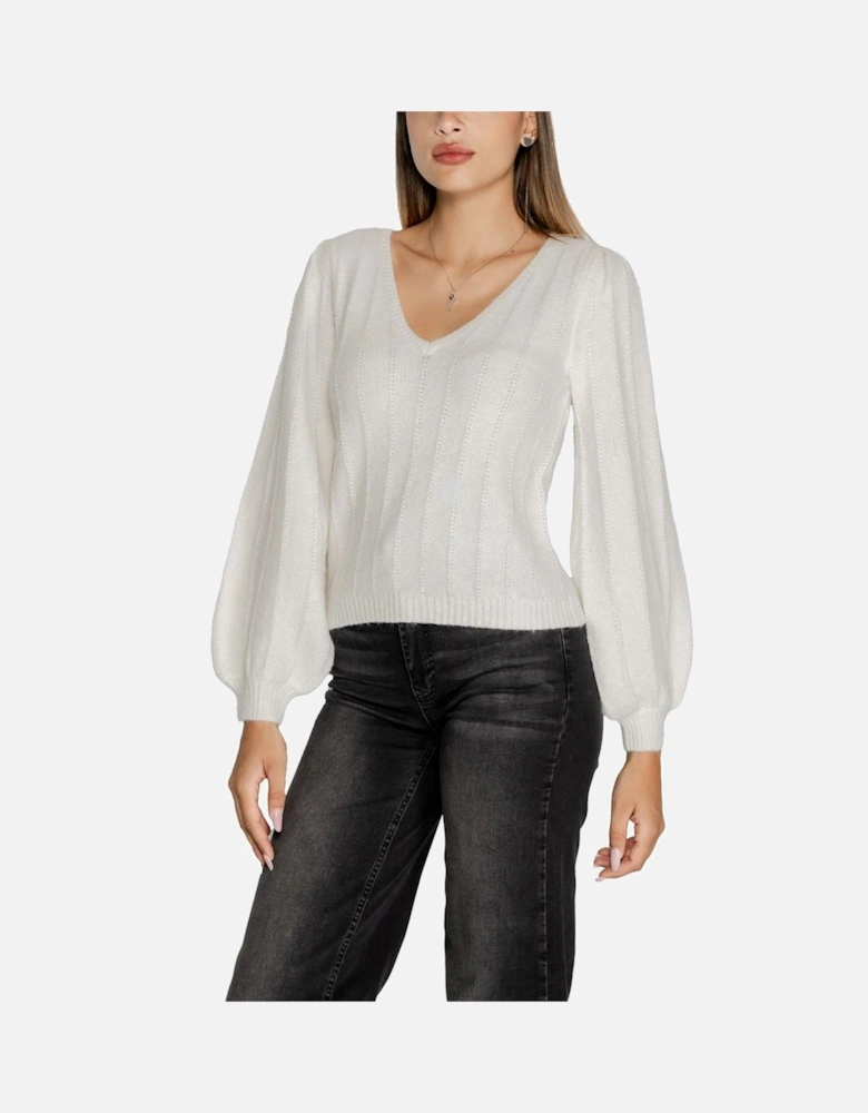 Knitwear Blend Sweater with Alpaca Women - White