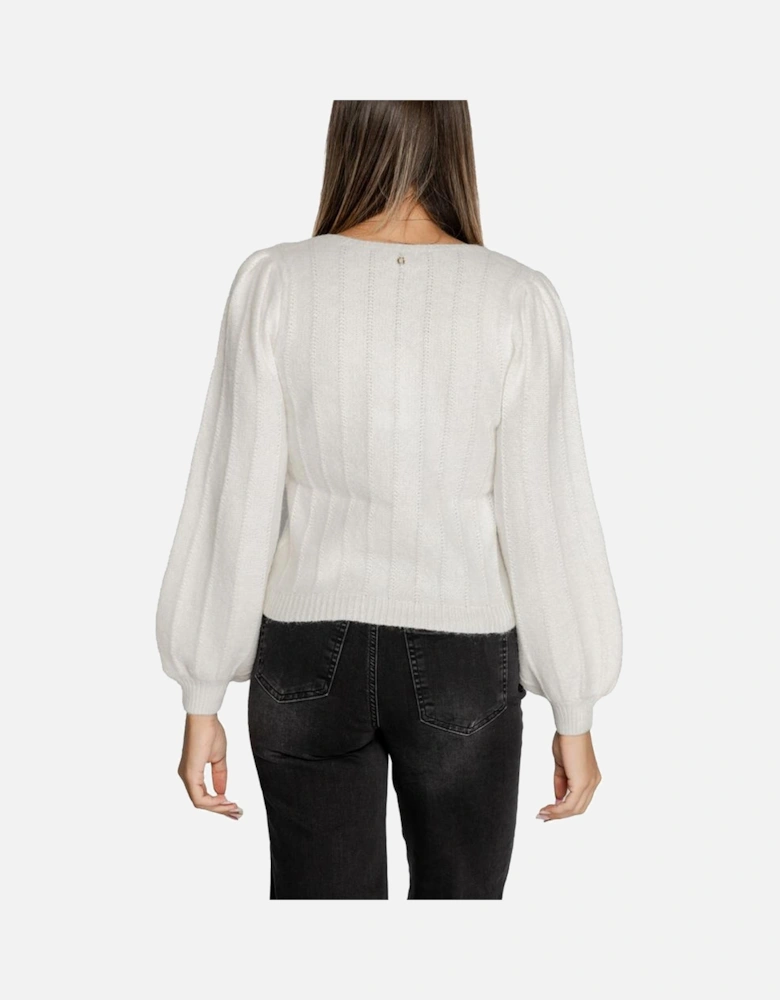 Knitwear Blend Sweater with Alpaca Women - White