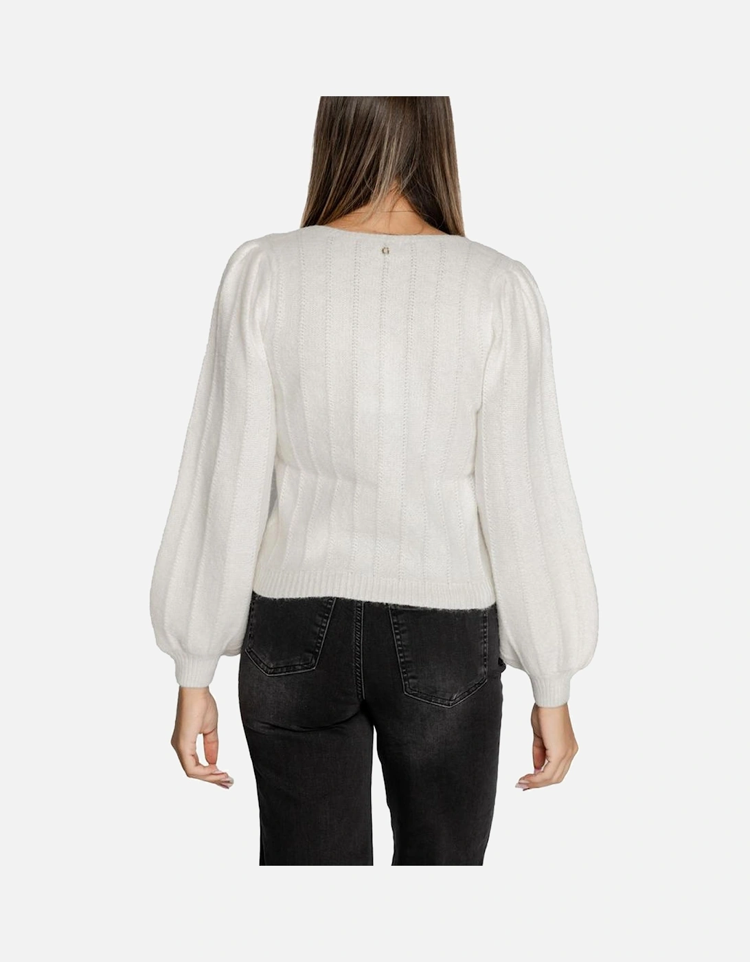 Knitwear Blend Sweater with Alpaca Women - White