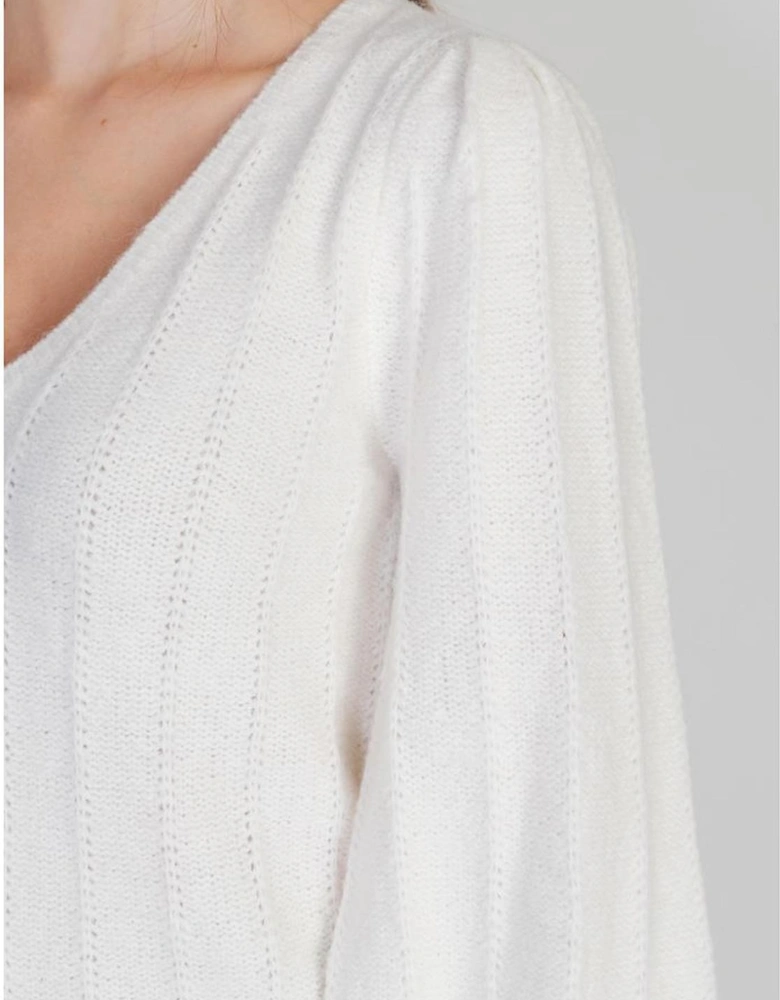 Knitwear Blend Sweater with Alpaca Women - White
