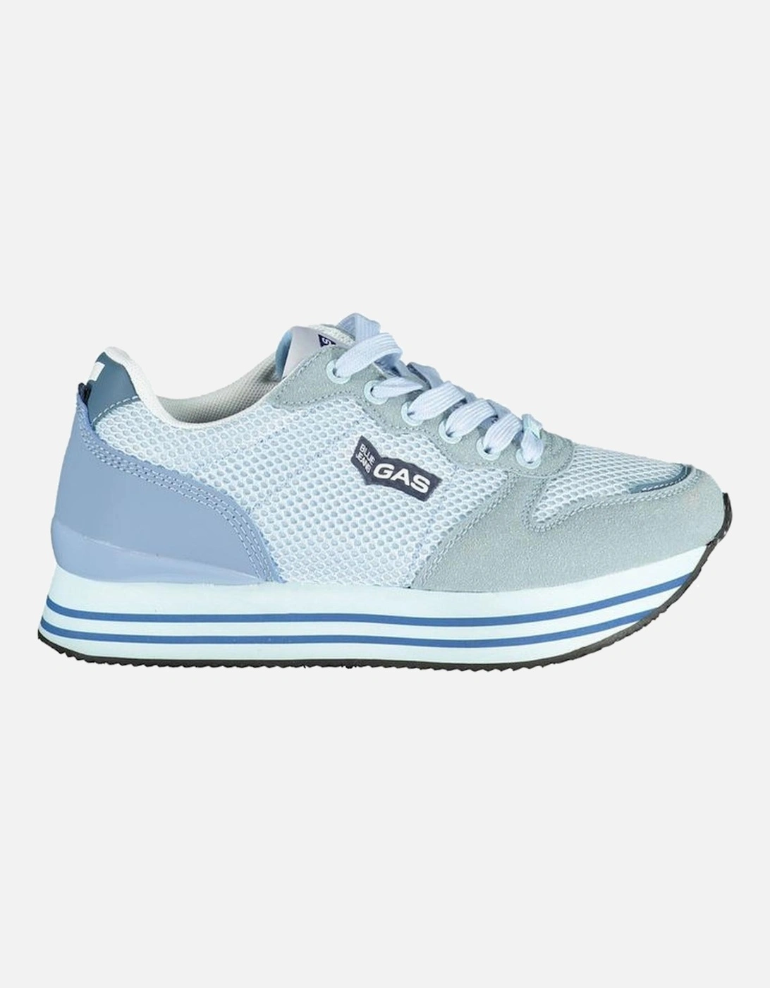 Contrast Detail Lace-Up Sports Footwear Women - Light Blue Sneakers, 4 of 3