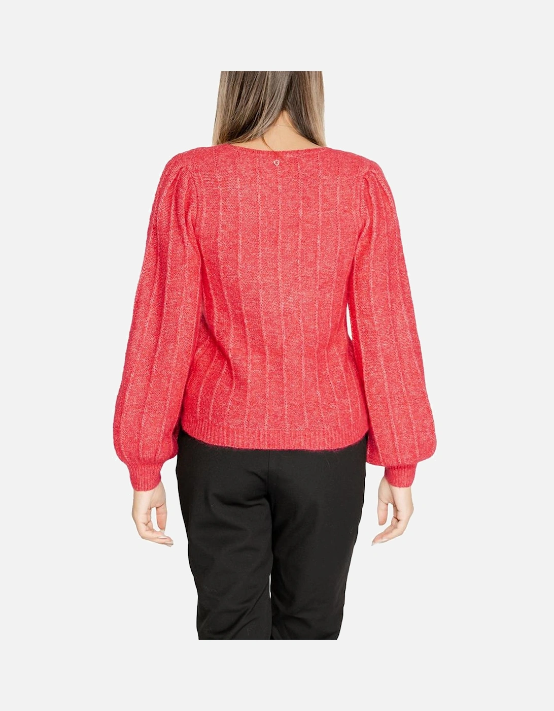 Chunky Knit Alpaca Blend Sweater Women - Pink