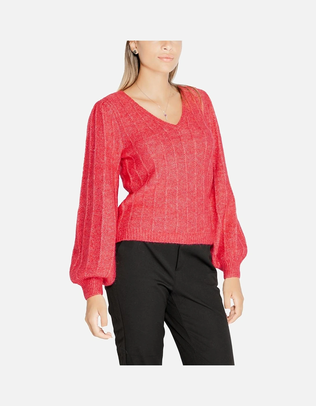 Chunky Knit Alpaca Blend Sweater Women - Pink