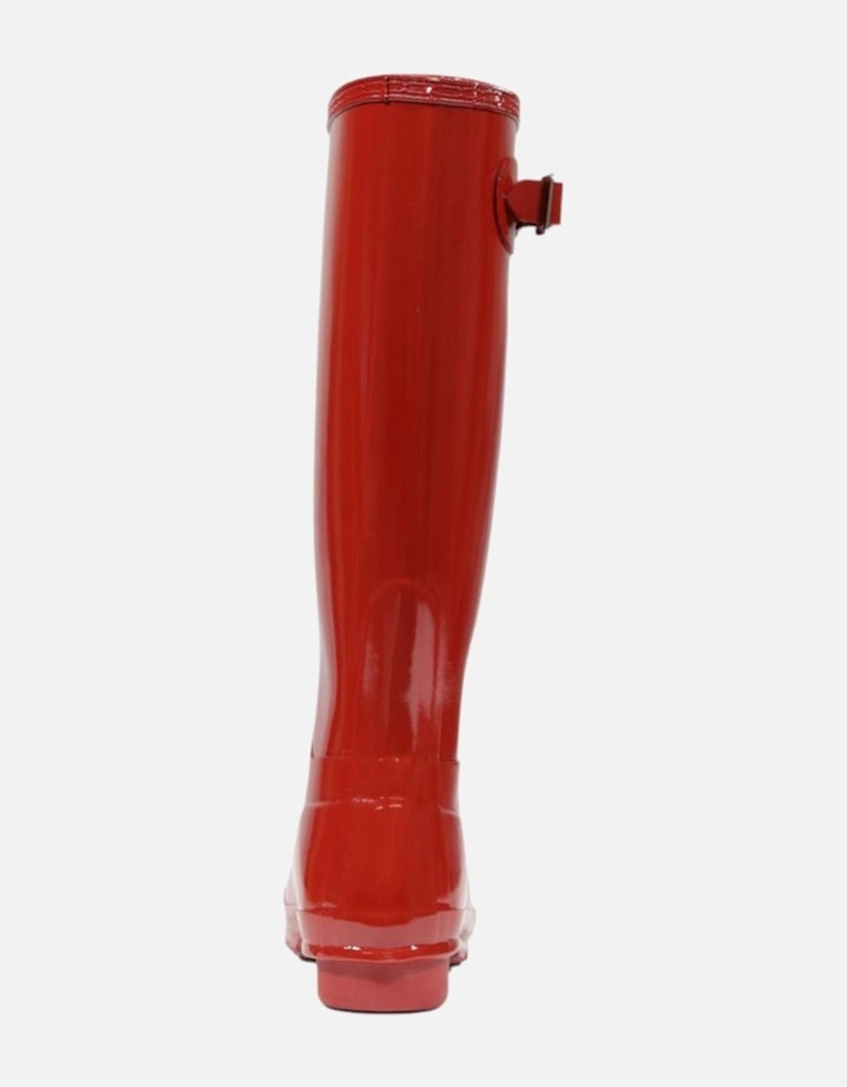 Red Recycled Polyester Boot Women