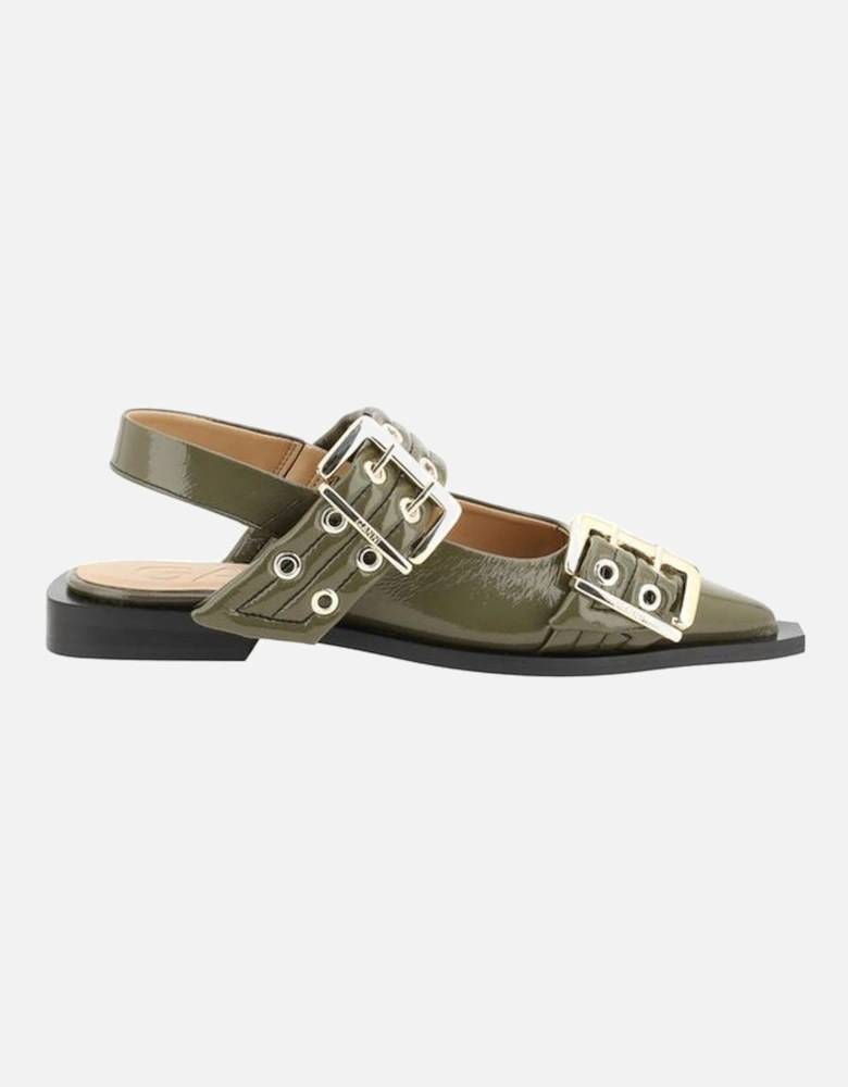 Buckle Ballerinas Women - Brown Flats