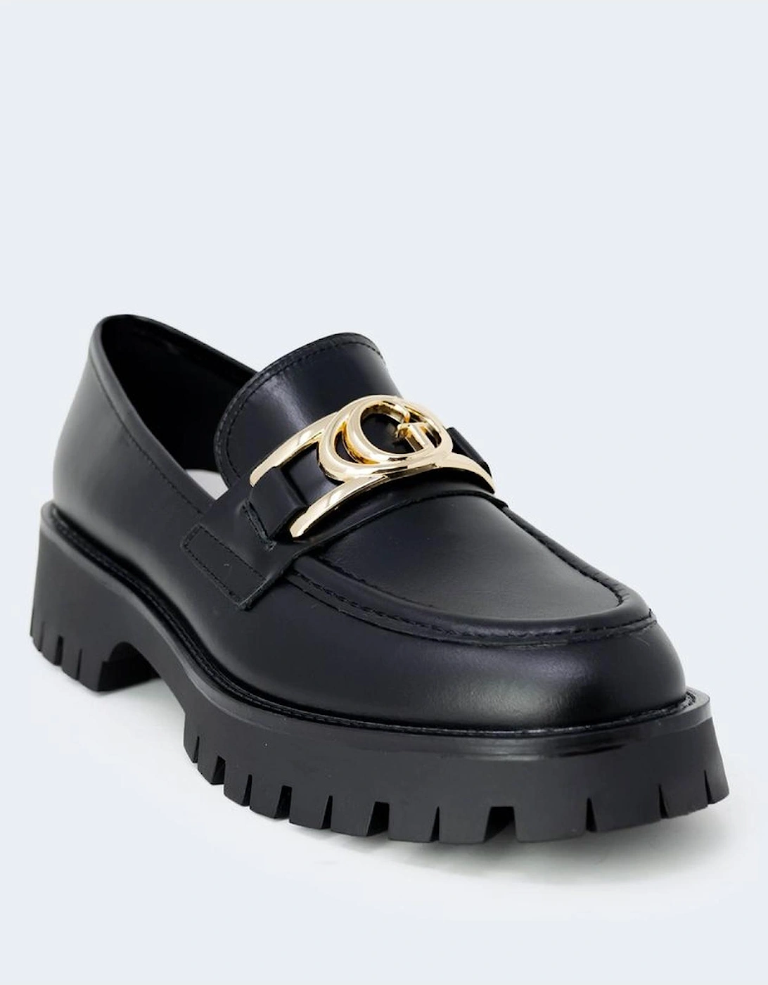 Leather Low Heel Shoes Women - Black Flats