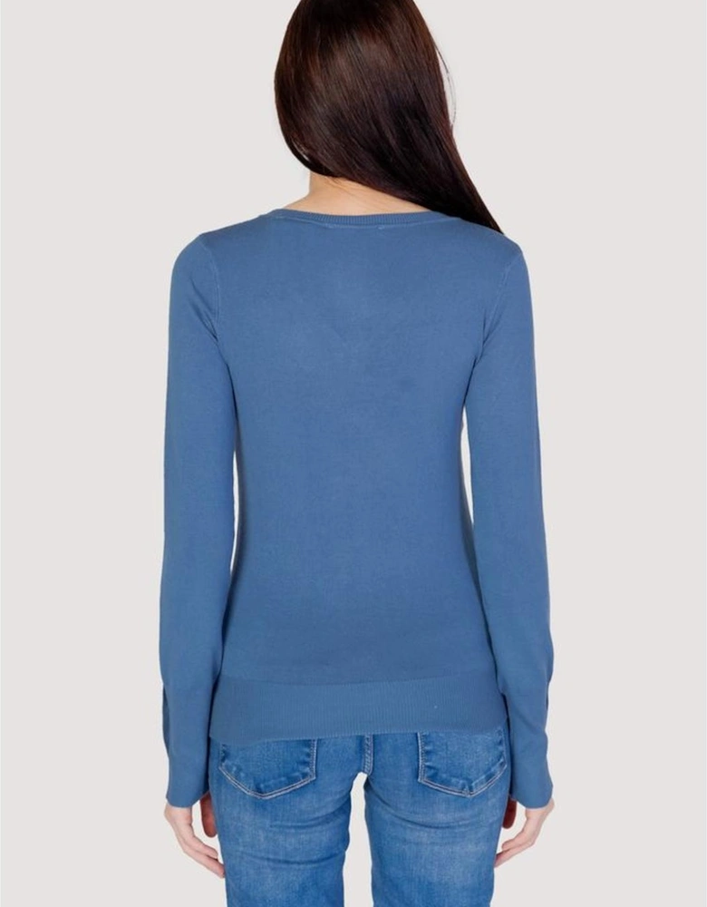 Womens 100% Cotton Jersey Top - Blue T-Shirts
