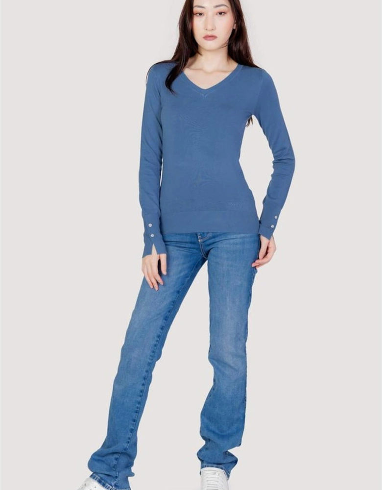 Womens 100% Cotton Jersey Top - Blue T-Shirts