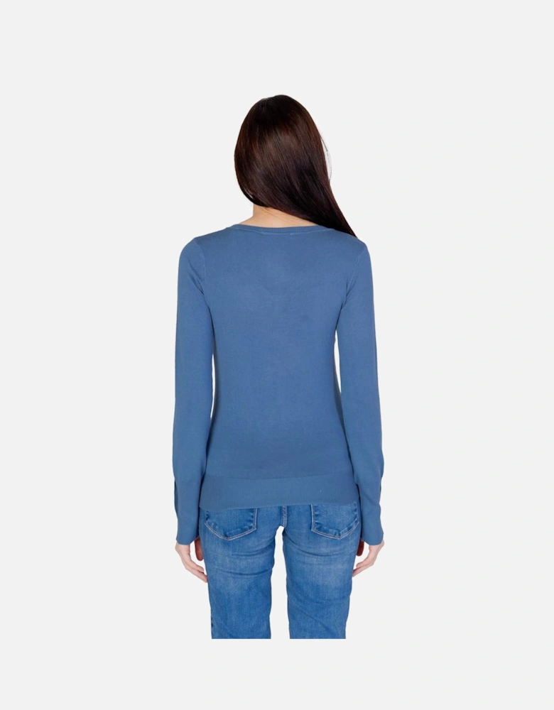 Womens 100% Cotton Jersey Top - Blue T-Shirts