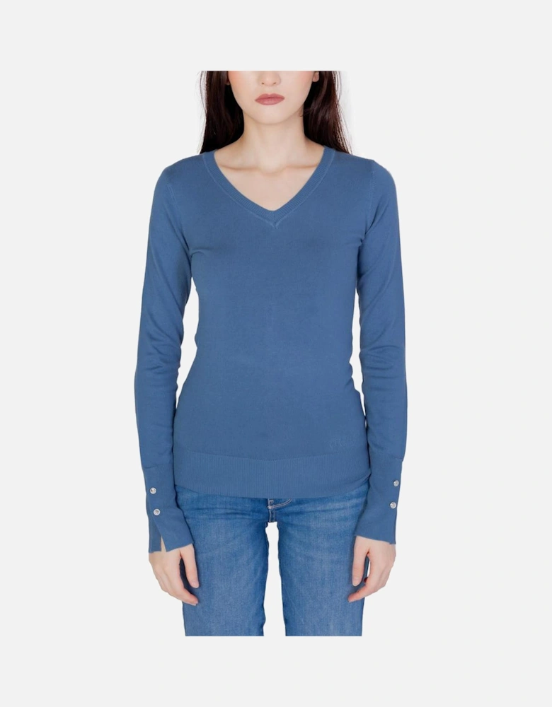 Womens 100% Cotton Jersey Top - Blue T-Shirts