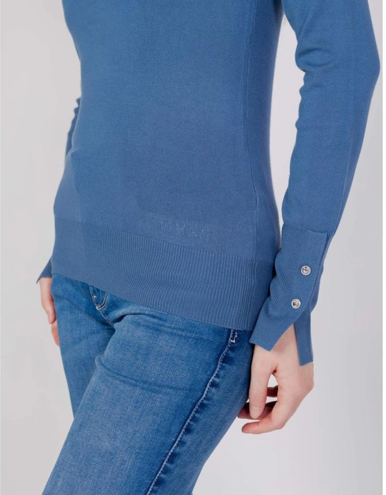 Womens 100% Cotton Jersey Top - Blue T-Shirts
