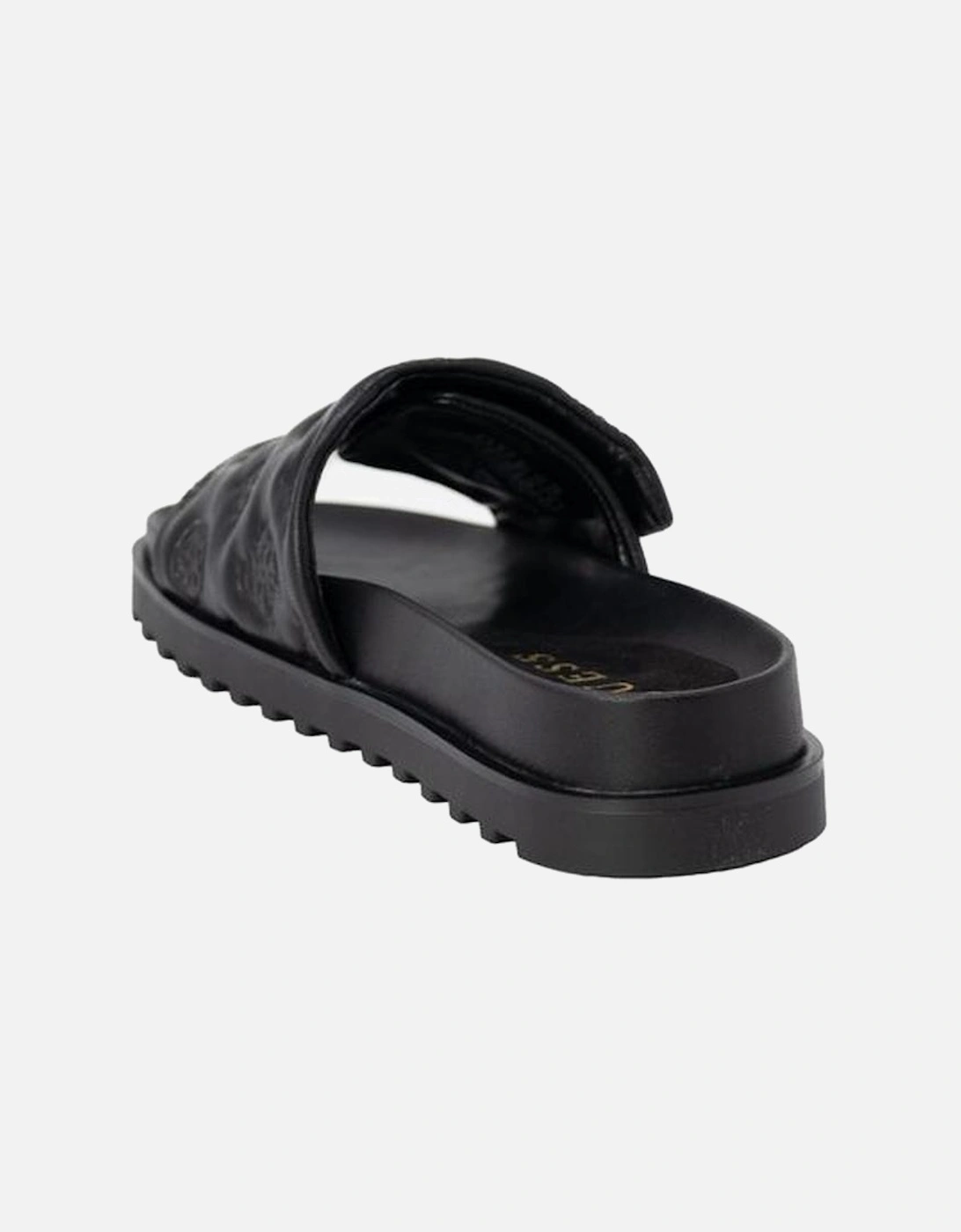 Black Synthetic Material Sandal Women