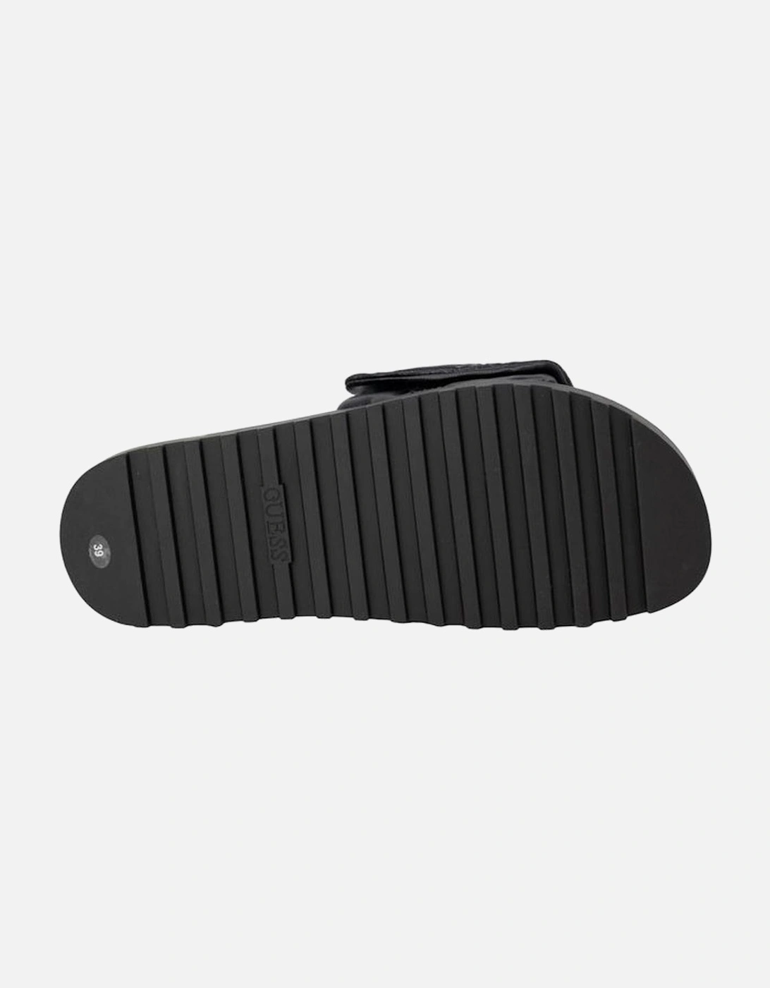 Black Synthetic Material Sandal Women