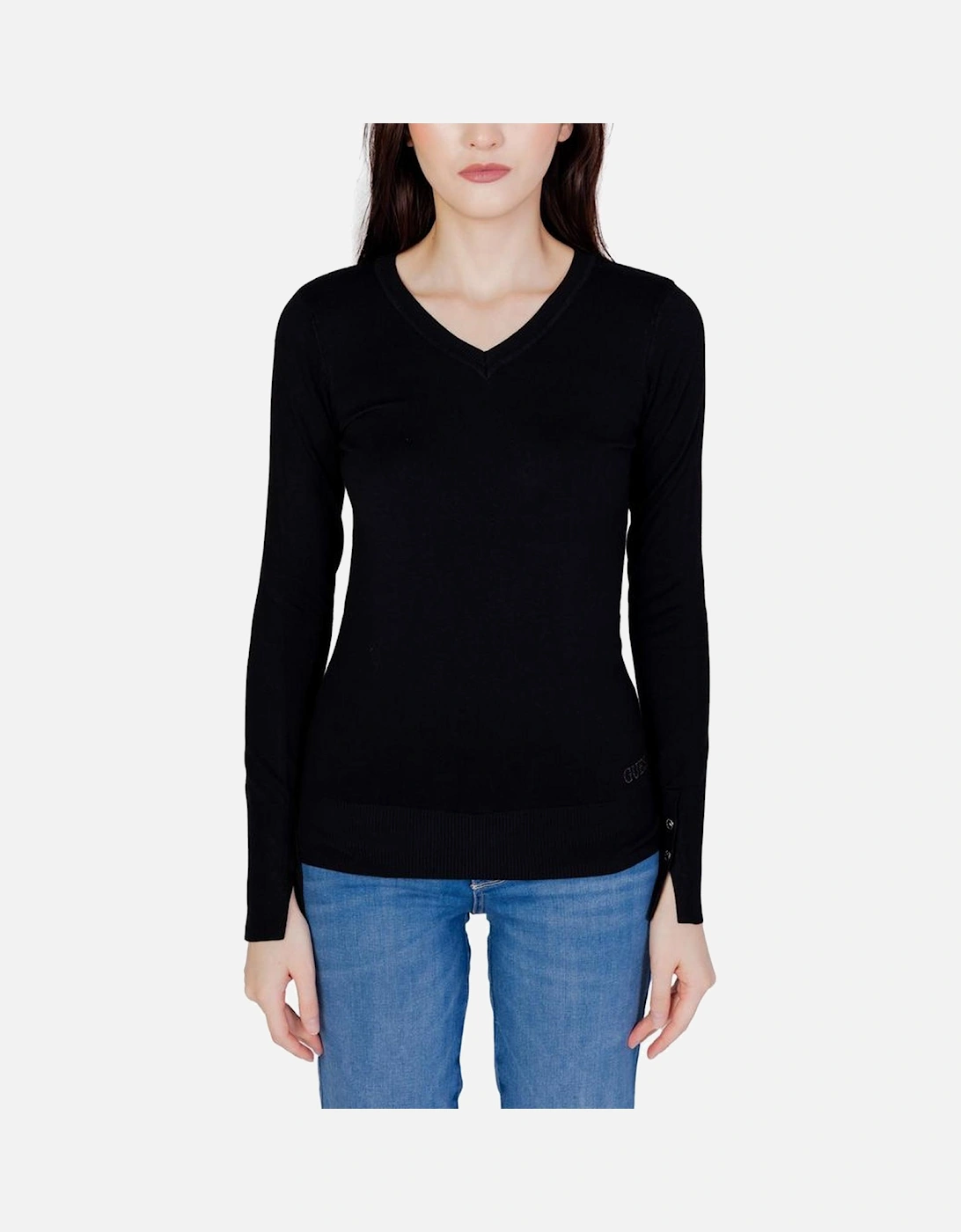 Womens 100% Cotton Jersey Top - Black T-Shirts, 6 of 5