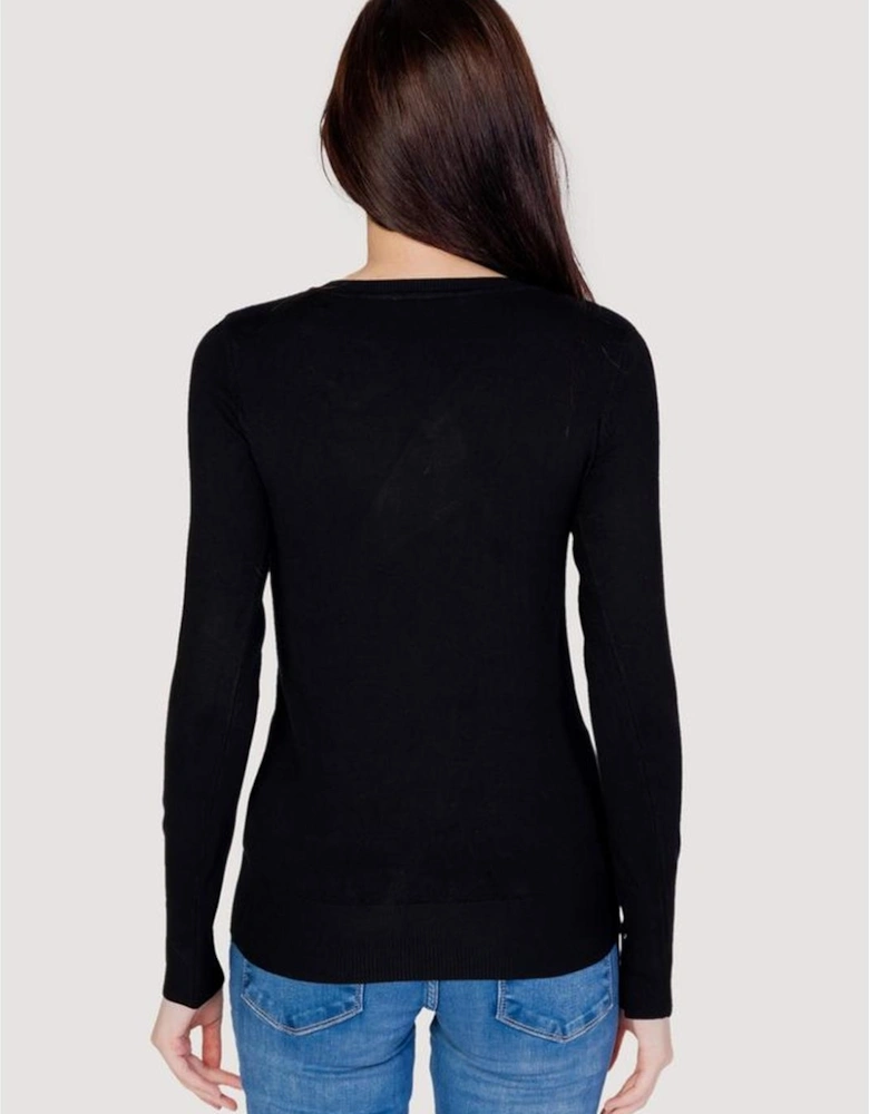 Womens 100% Cotton Jersey Top - Black T-Shirts