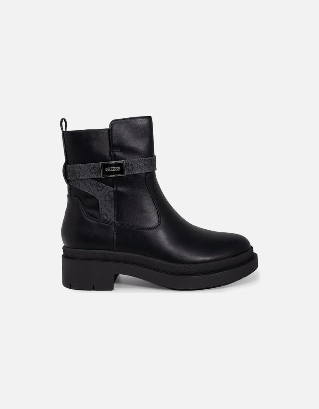 Womens Polyurethane Boots with 3.7cm Heel - Gray, 5 of 4