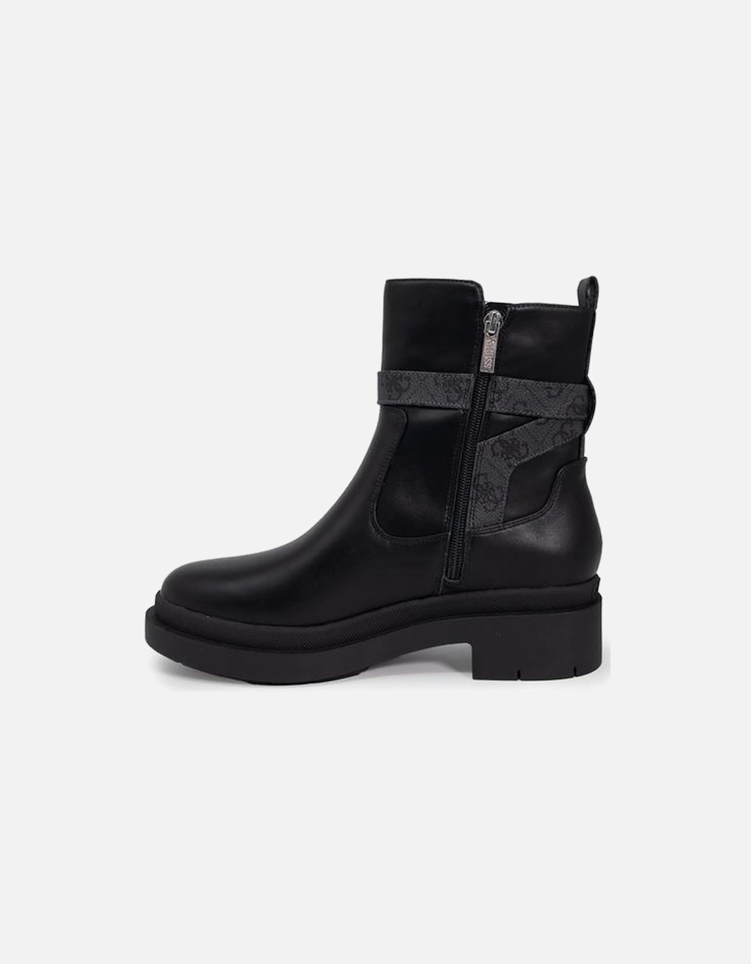 Womens Polyurethane Boots with 3.7cm Heel - Gray