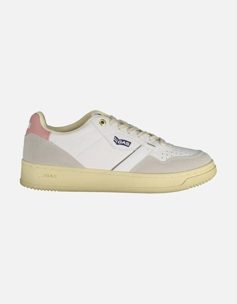 Lace-Up Sports Shoe with Contrasting Details and Logo Women - White